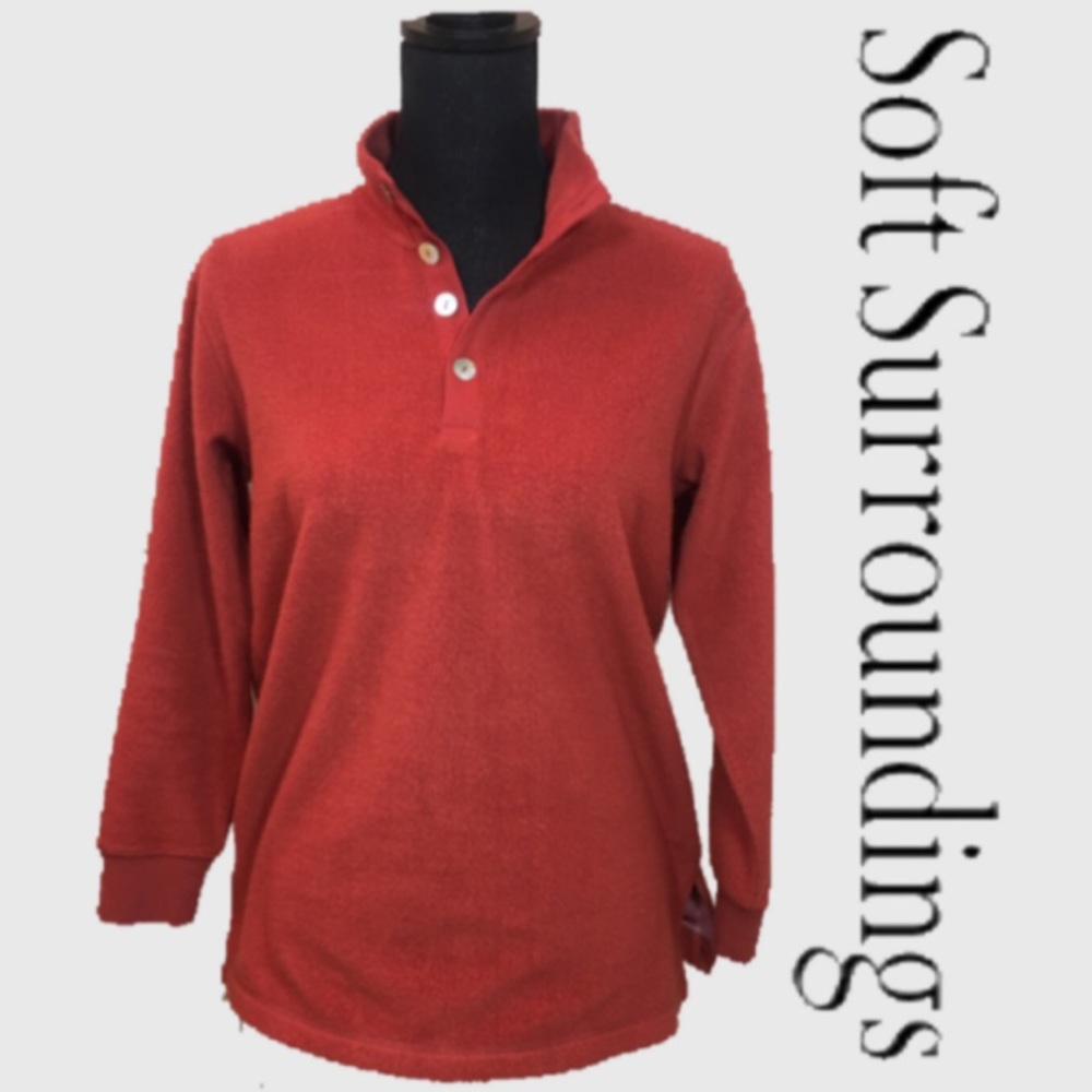 Soft Surroundings Soft 4 Button Pullover - image 1